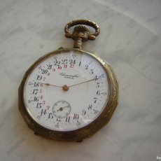 Relojes de bolsillo: RELOJ DE BOLSILLO 24 HORAS METAL-OR AÑO 1870-1880