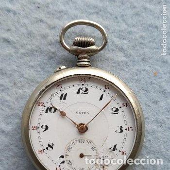 Relojes de bolsillo: Reloj de Bolsillo antiguo Marca Ultra. Funcionando. - Foto 6