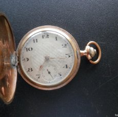 Relojes de bolsillo: RELOJ BOLSILLO 3 TAPAS PLAQUE DE ORO FUNCIONANDO CORRECTAMENTE. 50,8 MILÍMETROS