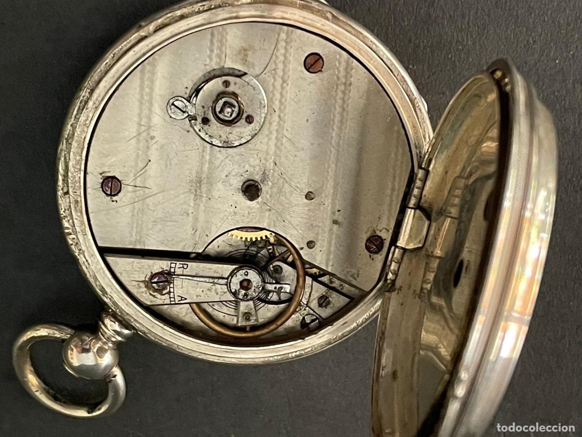 Relojes de bolsillo: RELOJ DE BOLSILLO EN PLATA ( FUNCIONA ) - Foto 5