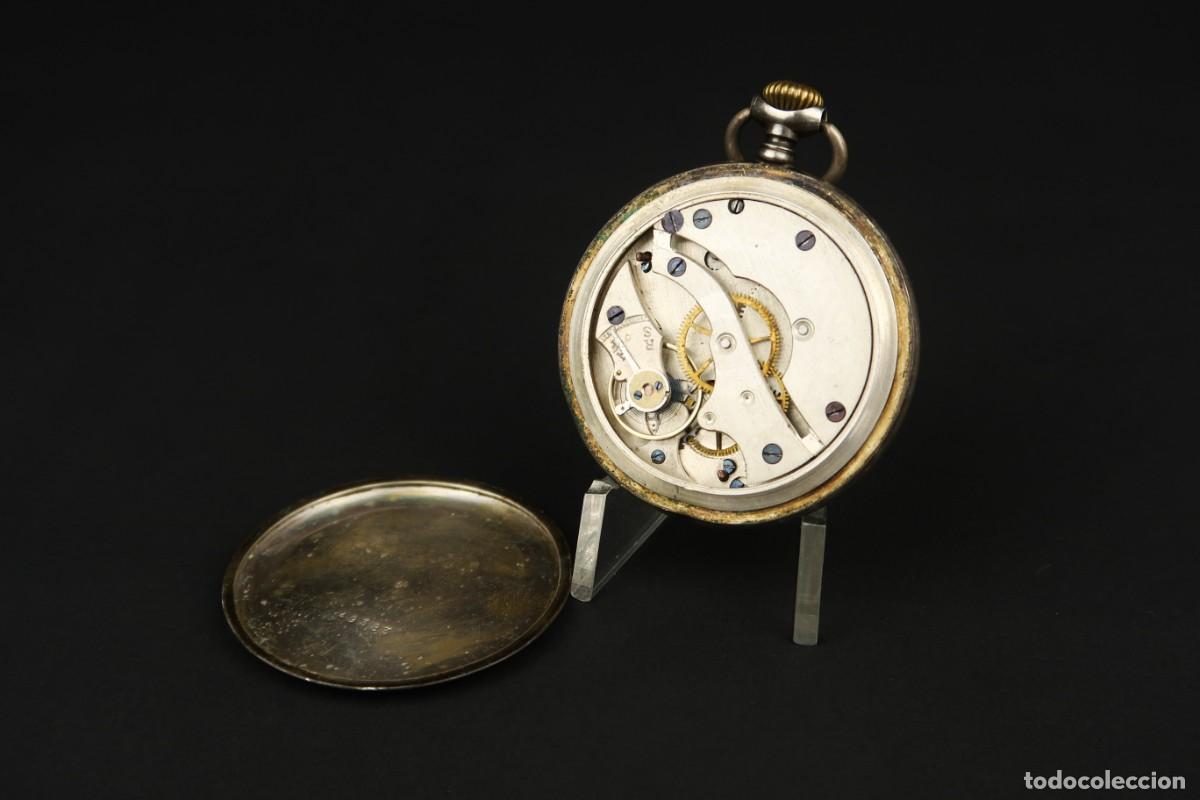 Relojes de bolsillo: Antiguo Reloj de Bolsillo de Plata - Foto 9