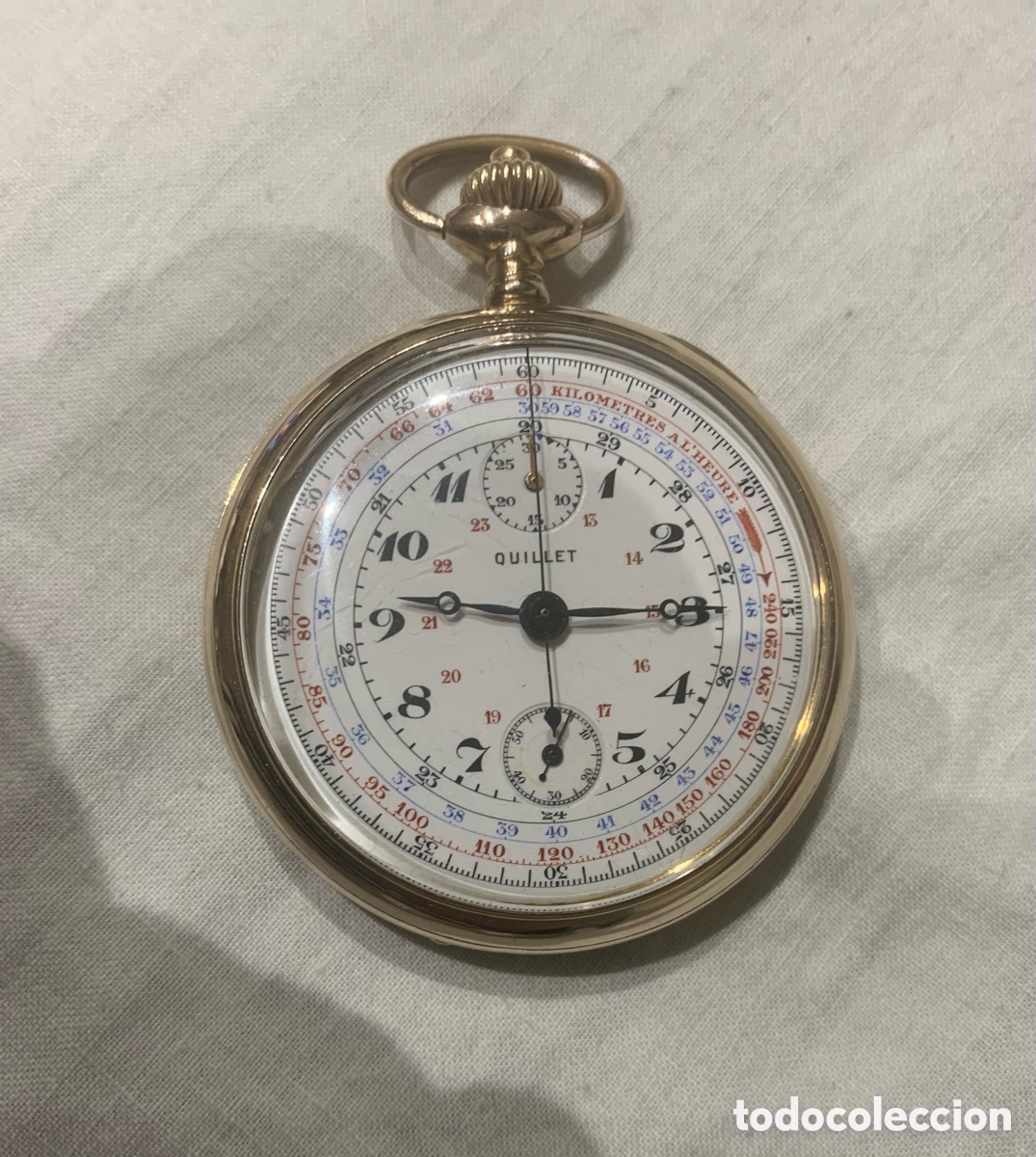 Relojes de bolsillo: Reloj chronograph de bolsillo Quillet - Foto 2