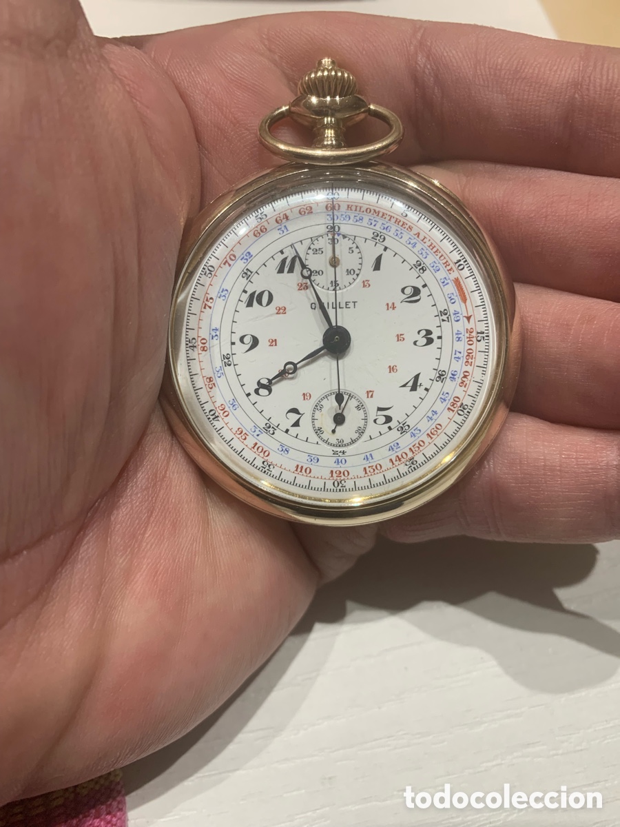 Relojes de bolsillo: Reloj chronograph de bolsillo Quillet - Foto 10