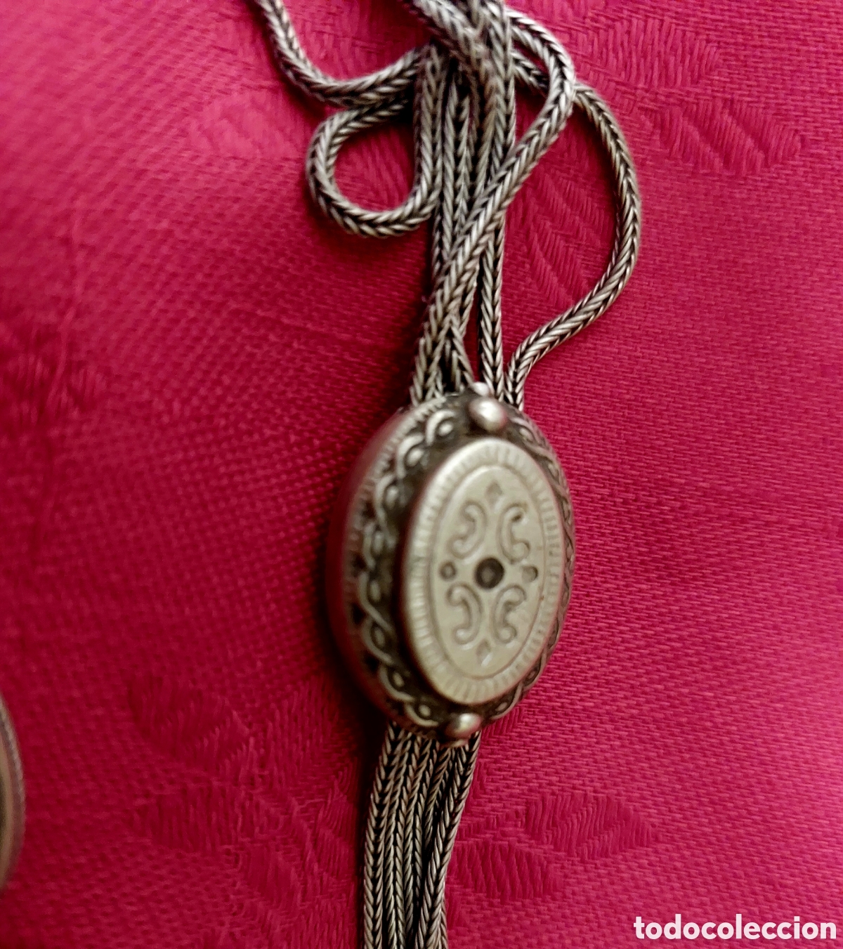 Relojes de bolsillo: DOS ANTIGUAS LEONTINAS DE PLATA - Foto 6