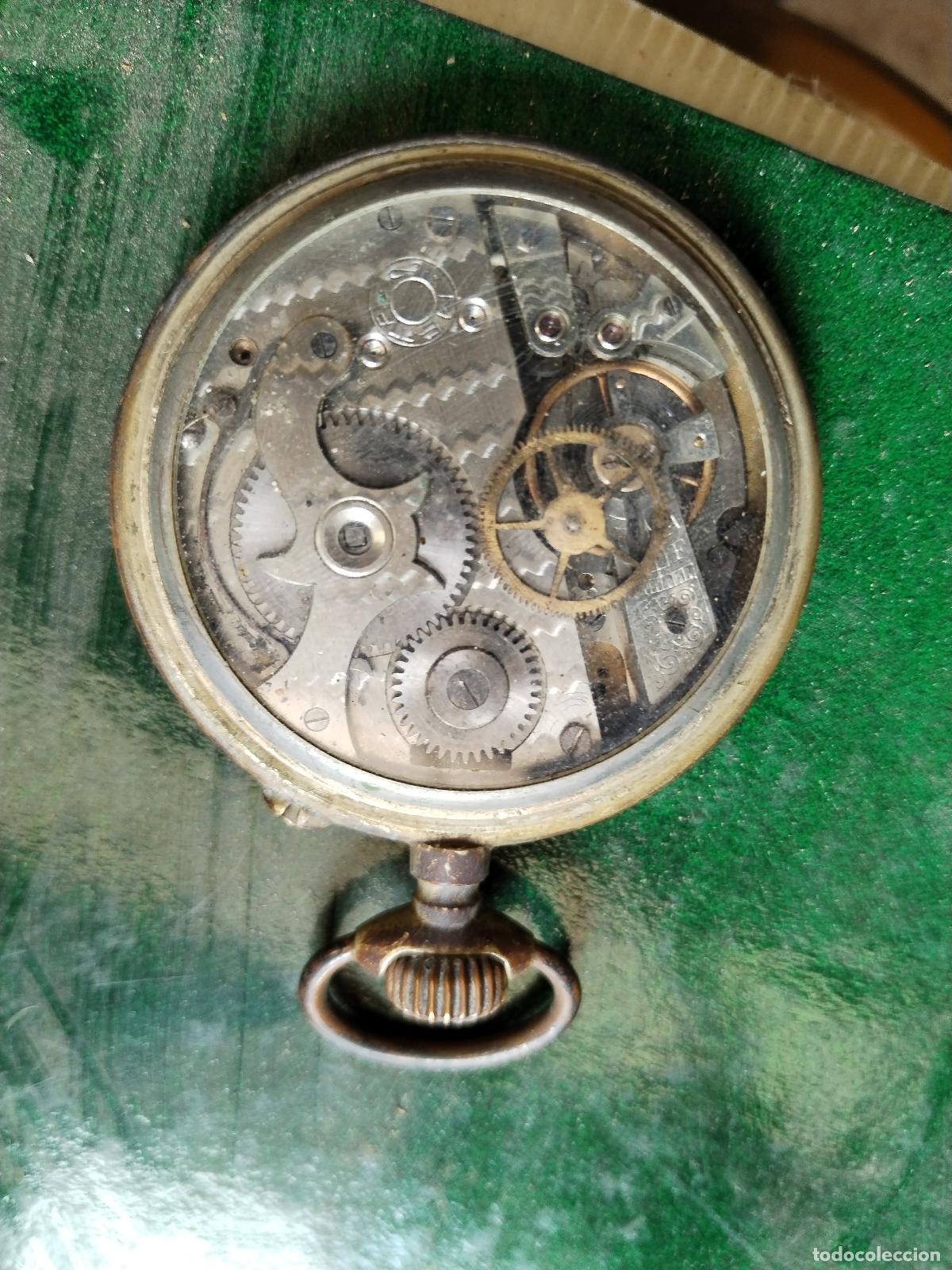 Relojes de bolsillo: antiguo reloj de bolsillo meta - Foto 2