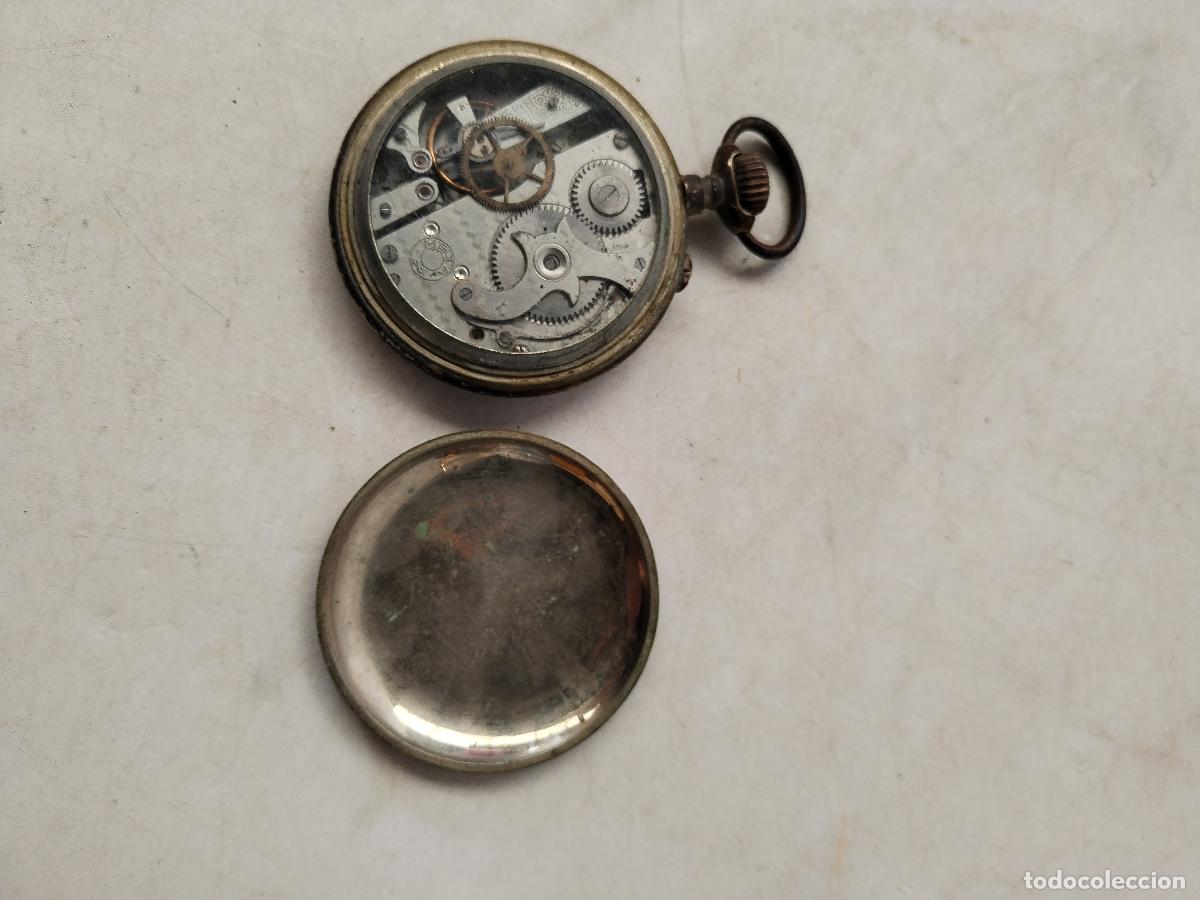 Relojes de bolsillo: antiguo reloj de bolsillo meta - Foto 3