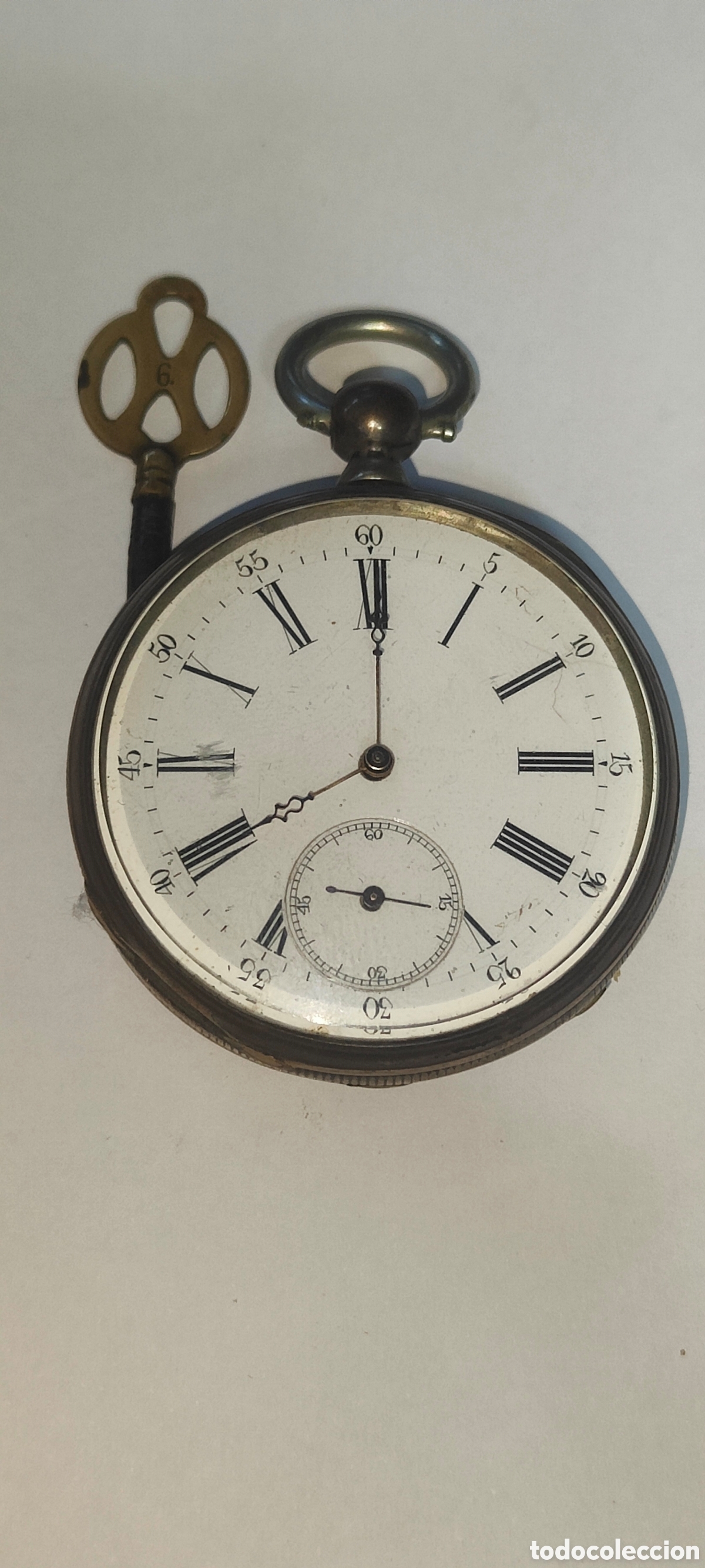 Relojes de bolsillo: RELOJ DE BOLSILLO CON SU LLAVE - Foto 1