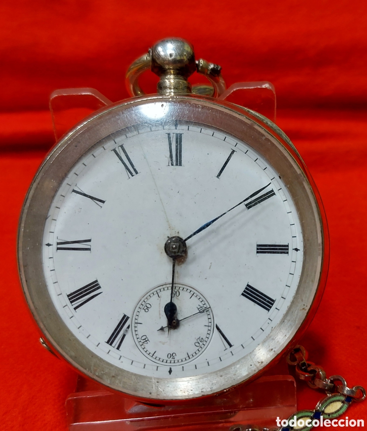 Relojes de bolsillo: RELOJ DE BOLSILLO DE PLATA - Foto 2