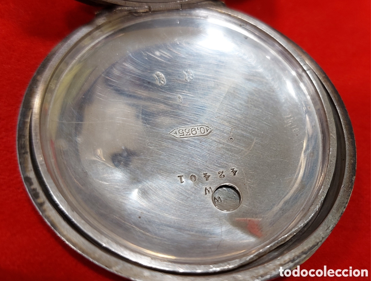 Relojes de bolsillo: RELOJ DE BOLSILLO DE PLATA - Foto 6