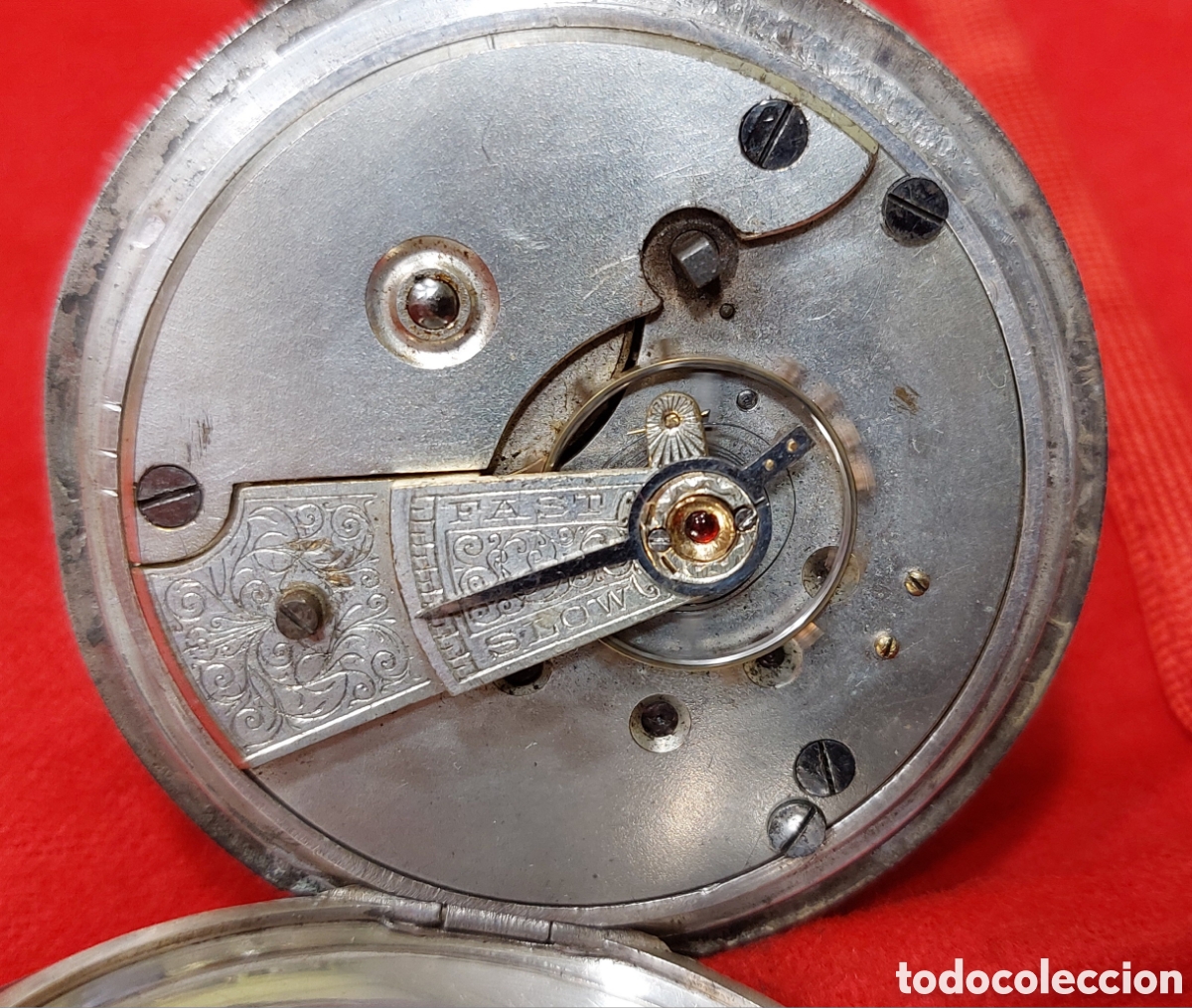 Relojes de bolsillo: RELOJ DE BOLSILLO DE PLATA - Foto 8