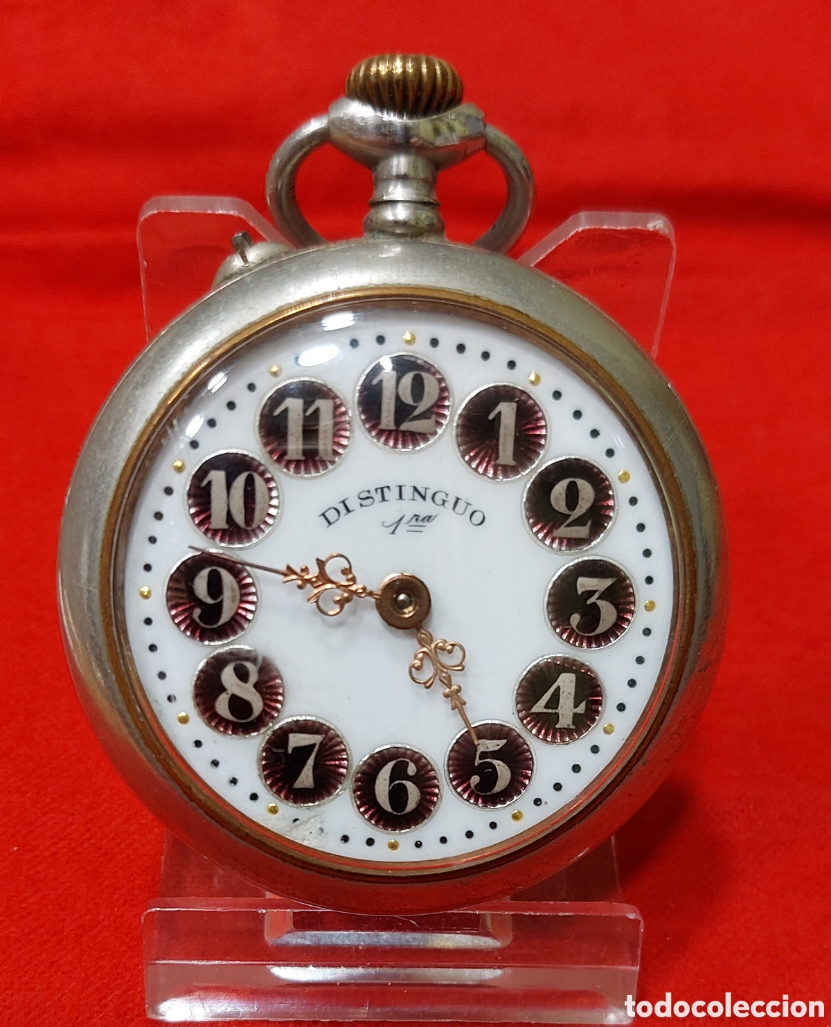 Relojes de bolsillo: RELOJ DE BOLSILLO DISTINGUO, FUNCIONANDO - Foto 1