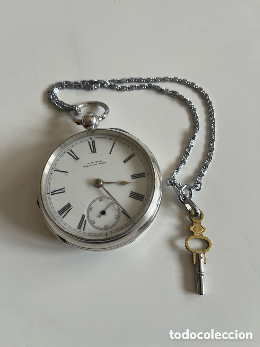 Relojes de bolsillo: Reloj de Plata 5Cm Funcionando - Foto 1