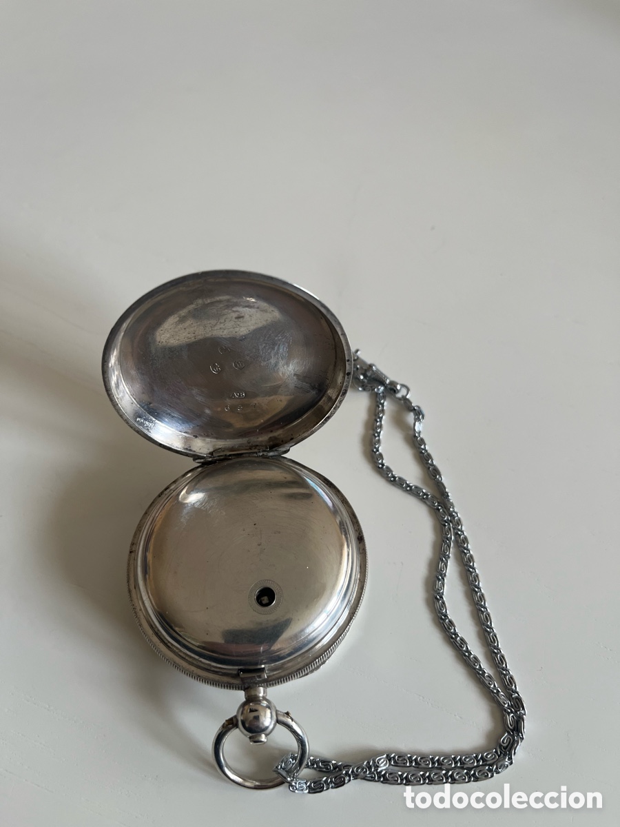 Relojes de bolsillo: Reloj de Plata 5Cm Funcionando - Foto 2