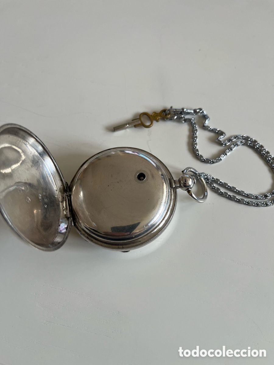 Relojes de bolsillo: Reloj de Plata 5Cm Funcionando - Foto 3