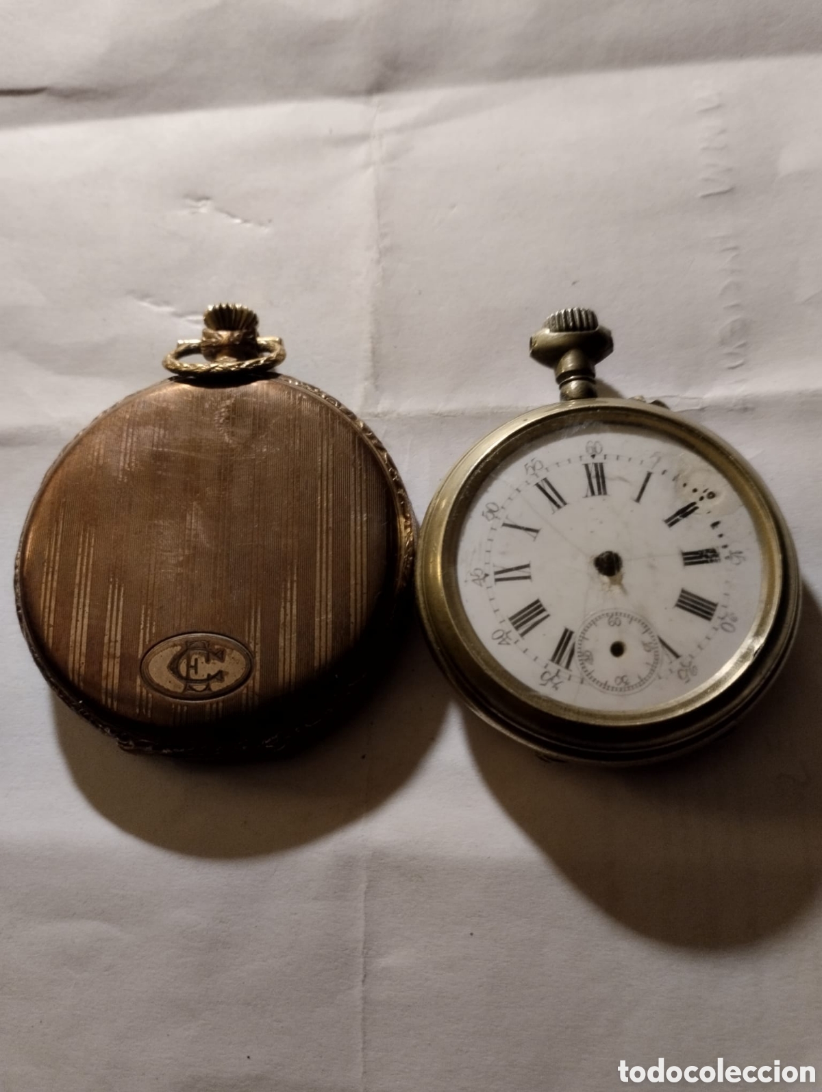 Relojes de bolsillo: 2 Relojes de Bolsillo NO FUNCIONAN - Foto 2