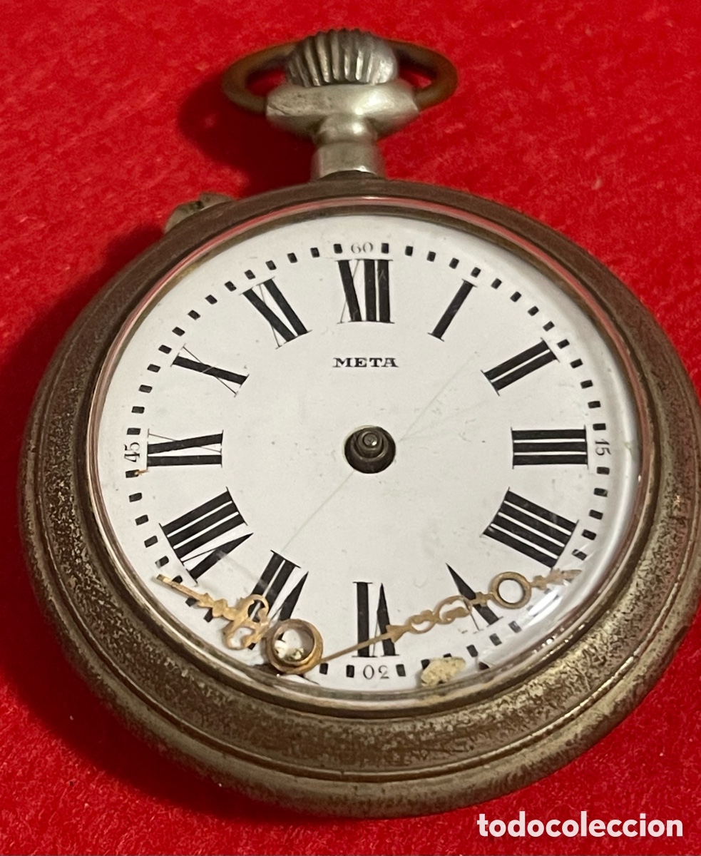 Relojes de bolsillo: Antiguo Reloj De Bolsillo, Meta - Foto 1