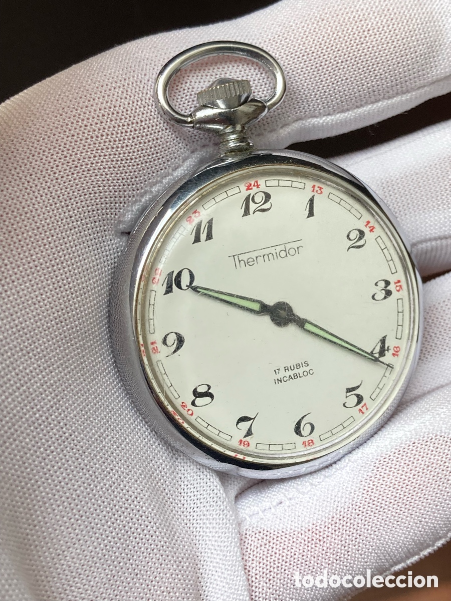 Relojes de bolsillo: Reloj bolsillo thermidor de cuerda - Foto 2