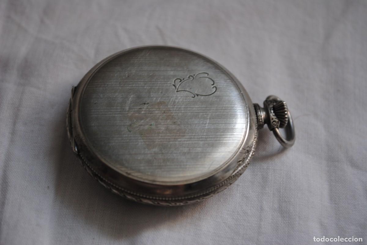 Relojes de bolsillo: RELOJ DE BOLSILLO DE PLATA FUNCIONANDO . - Foto 7