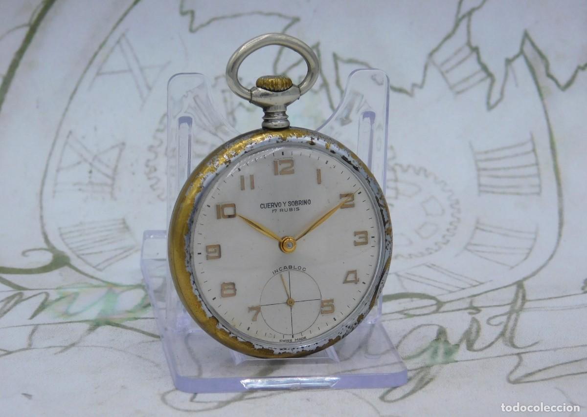 Relojes de bolsillo: CUERVO Y SOBRINO-RELOJ DE BOLSILLO-FUNCIONANDO - Foto 11