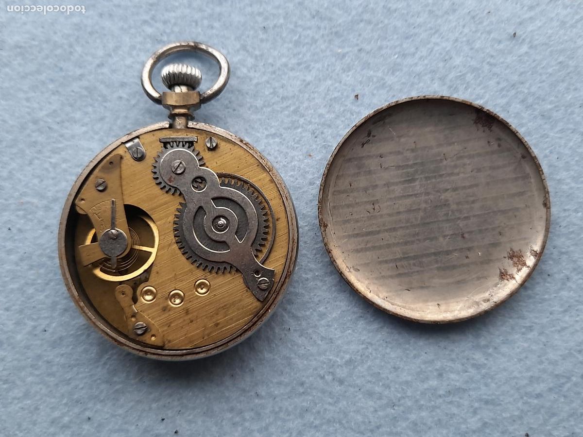 Relojes de bolsillo: Reloj de bolsillo Marca M.A. Precision. Ferrocarril. - Foto 3