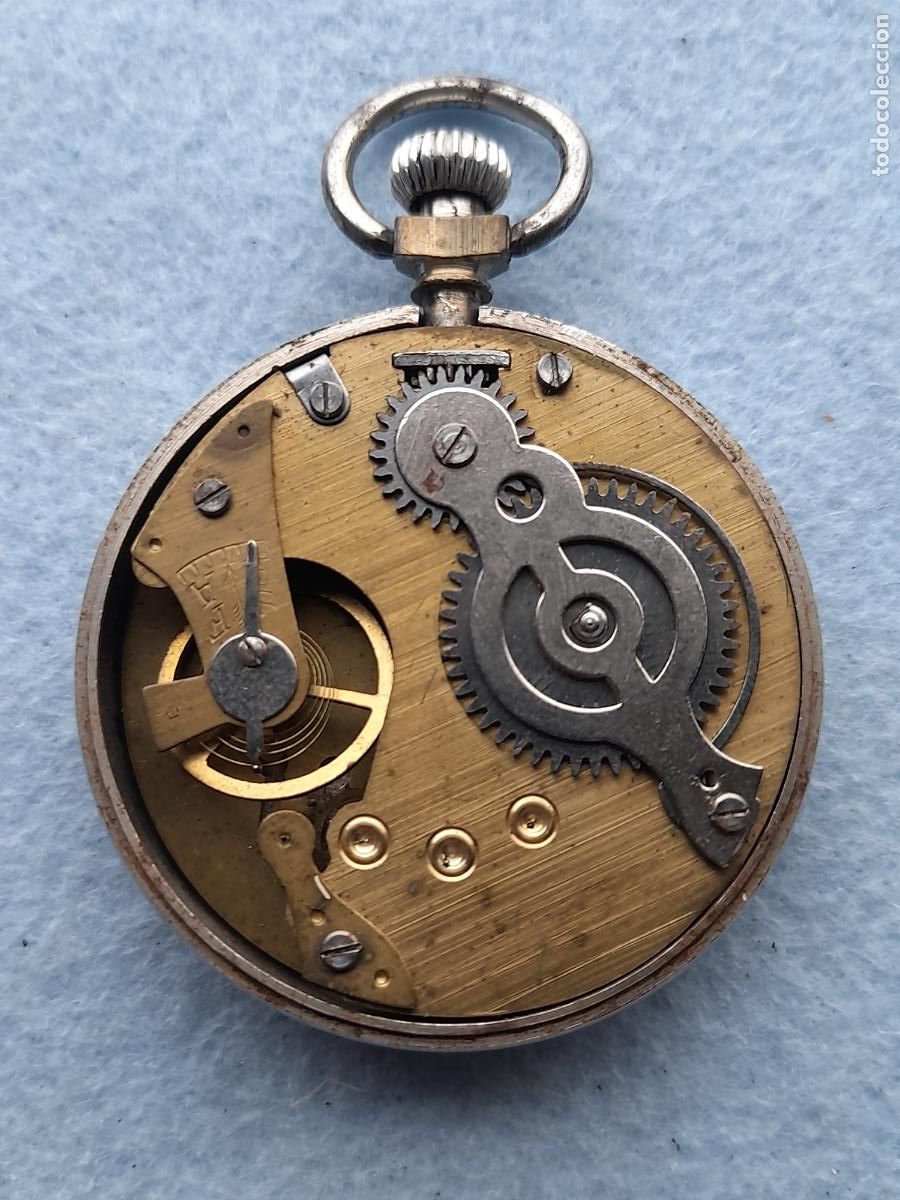 Relojes de bolsillo: Reloj de bolsillo Marca M.A. Precision. Ferrocarril. - Foto 4