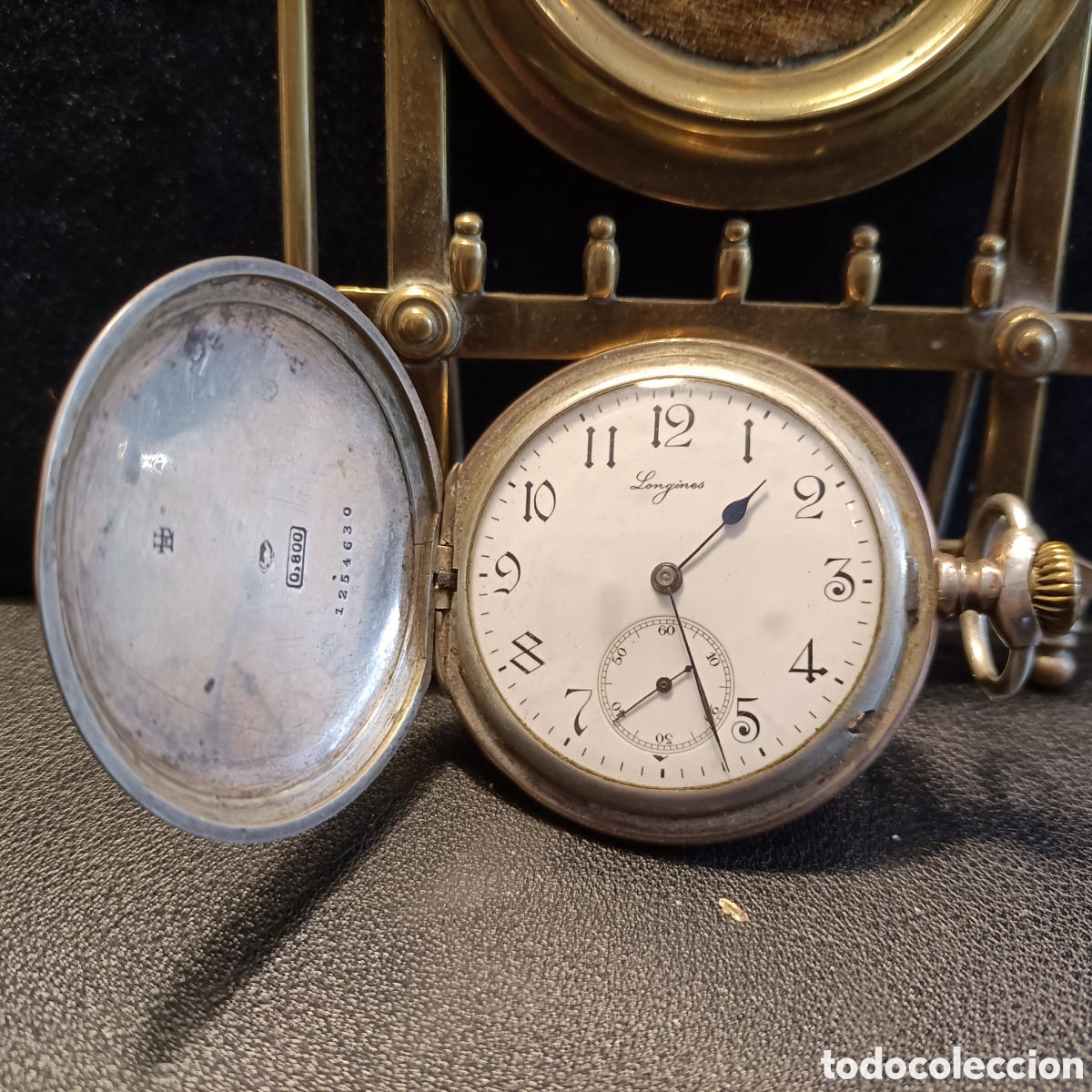 Relojes de bolsillo: Reloj de la marca &rdquo;LONGINES&rdquo; de plata de 800. - Foto 3
