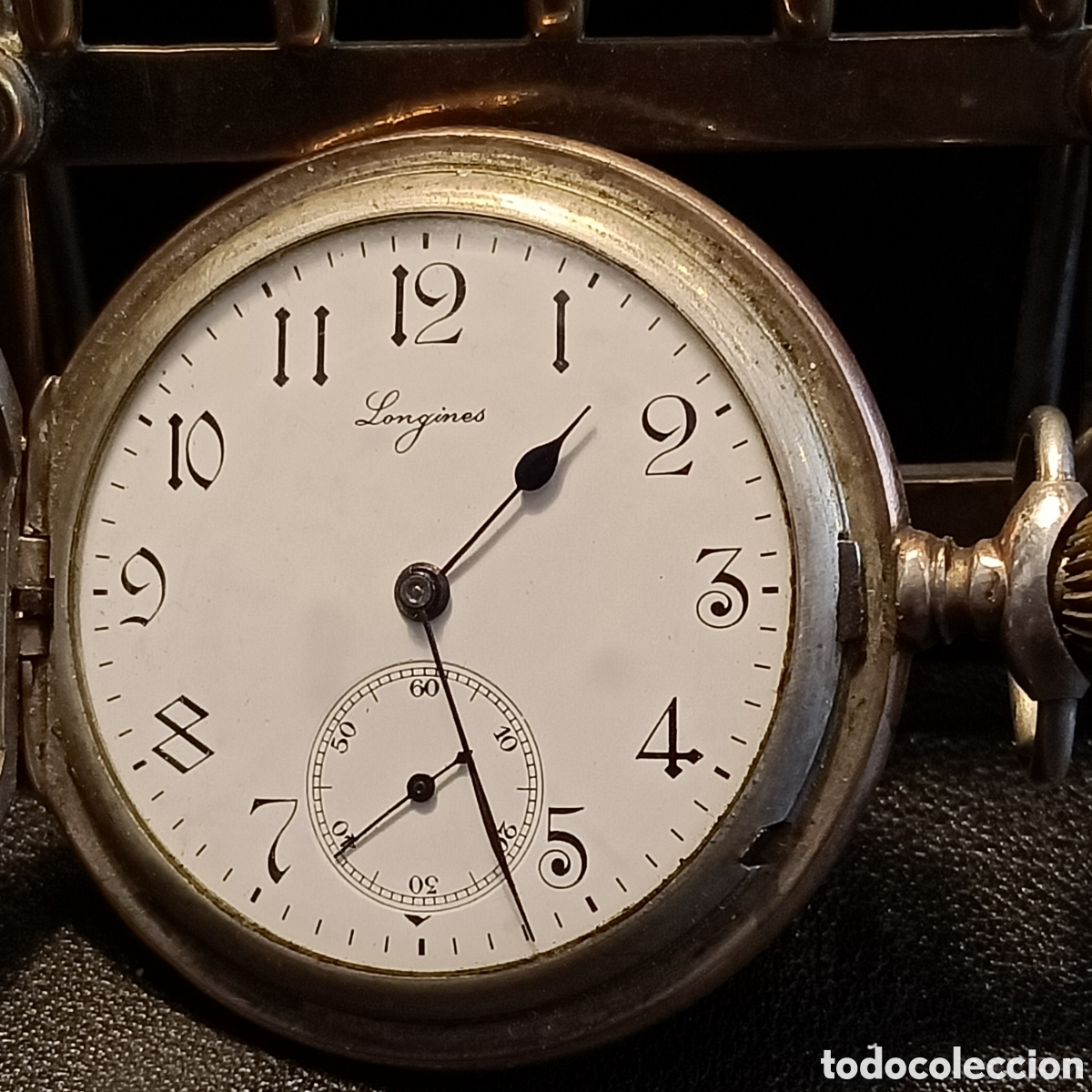 Relojes de bolsillo: Reloj de la marca &rdquo;LONGINES&rdquo; de plata de 800. - Foto 4