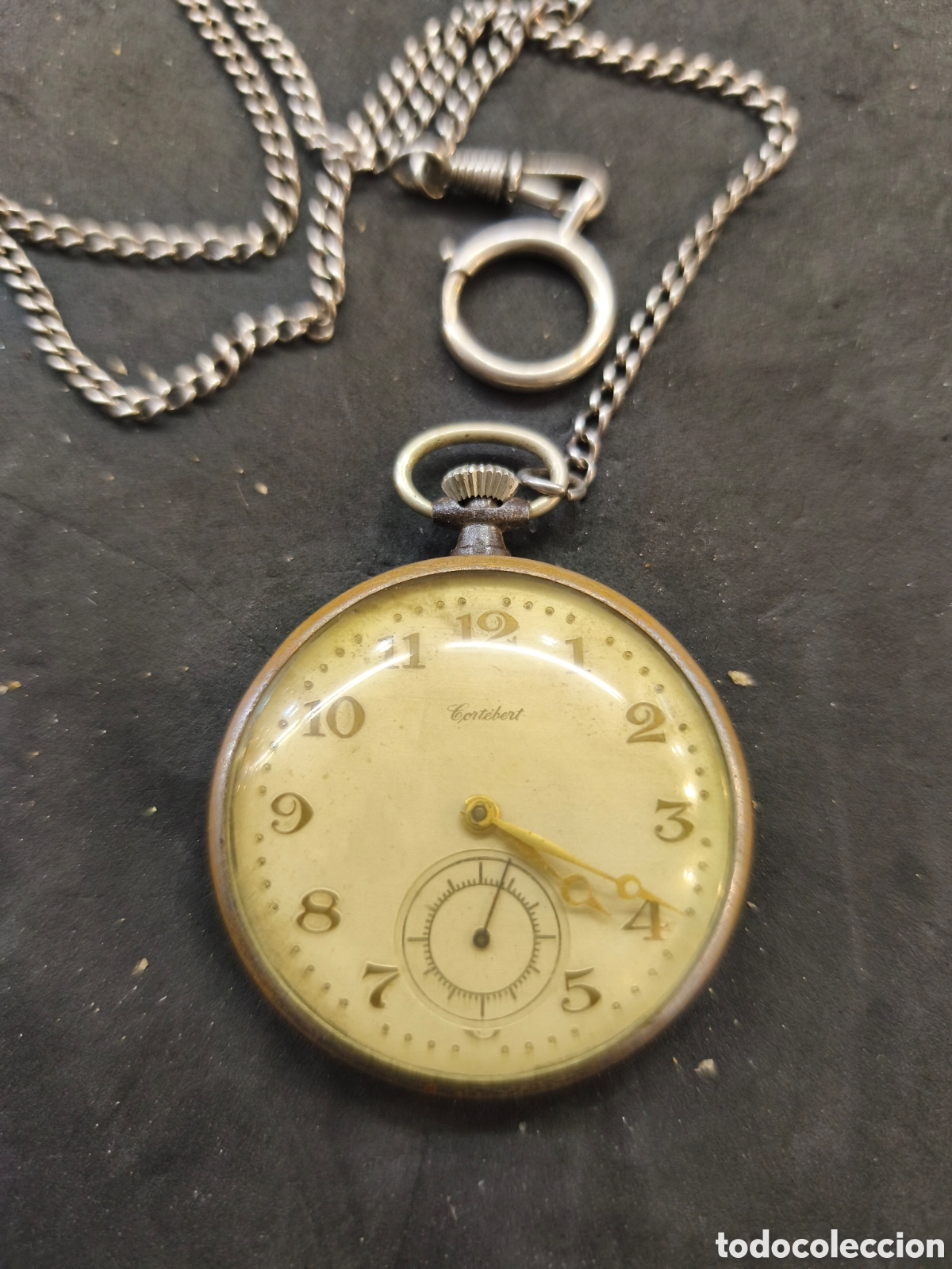 Relojes de bolsillo: Reloj bolsillo Cortebert y leontina, Funciona - Foto 1