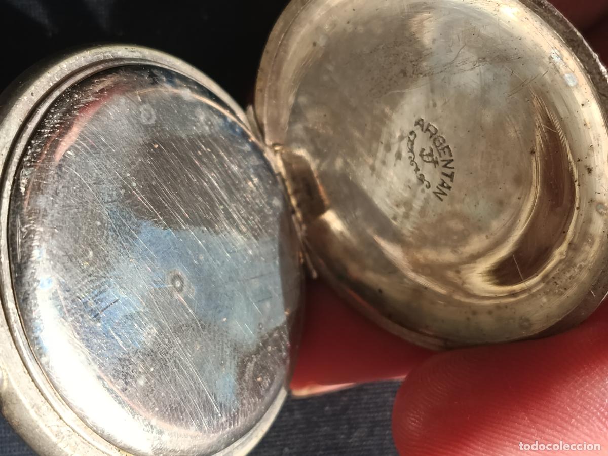 Relojes de bolsillo: Reloj de alpaca en funcionamiento - Foto 3