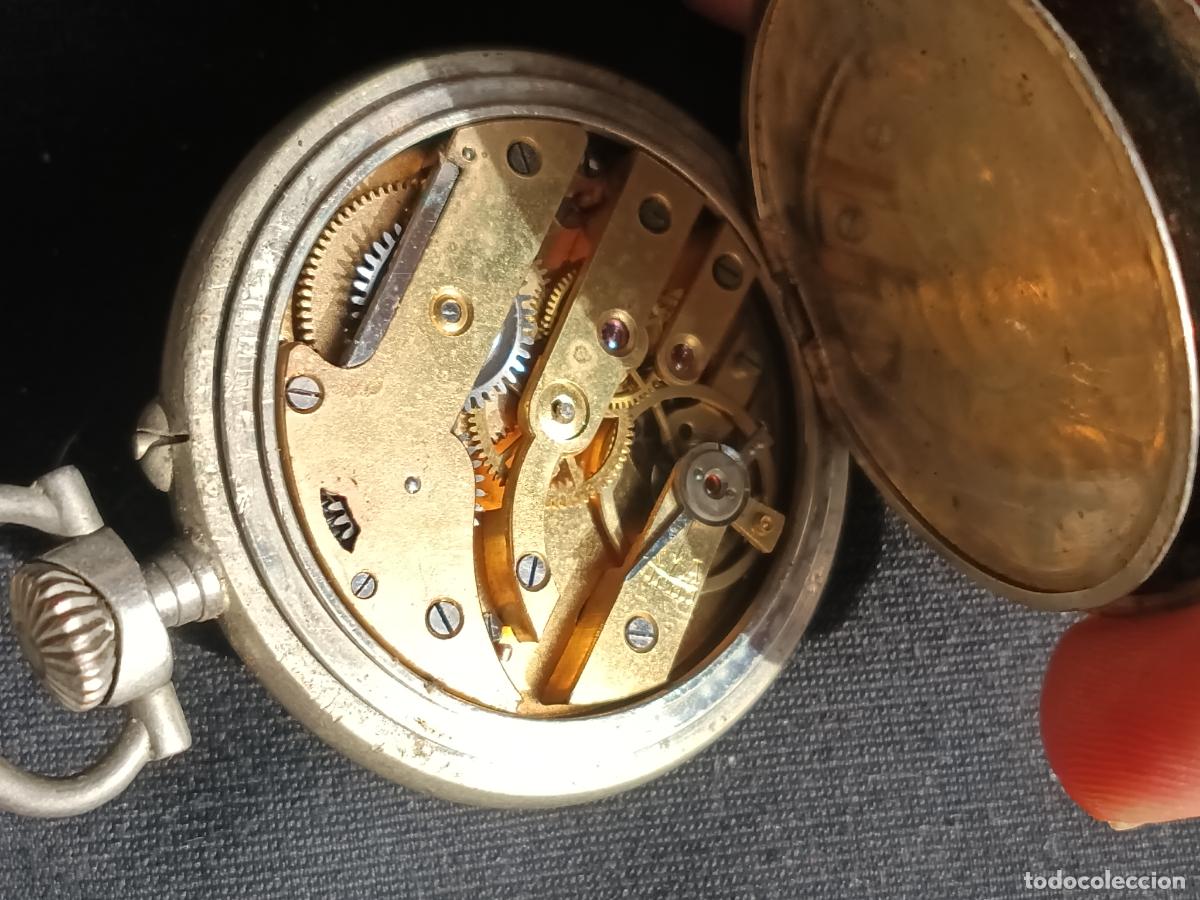 Relojes de bolsillo: Reloj de alpaca en funcionamiento - Foto 4