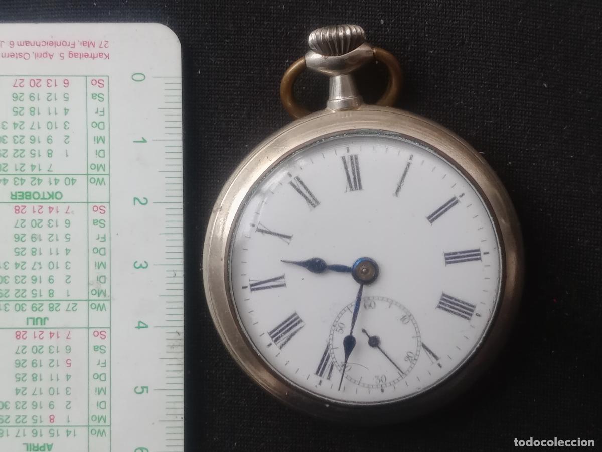Relojes de bolsillo: Reloj ARGENTAN en funcionamiento - Foto 1