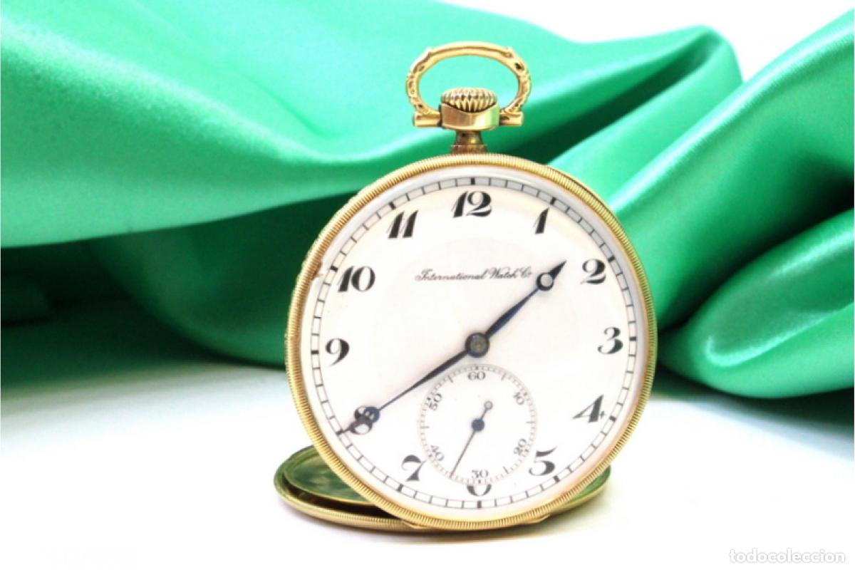 Relojes de bolsillo: 66 gramos - Reloj de bolsillo, en oro de 18 quilates - International Watch