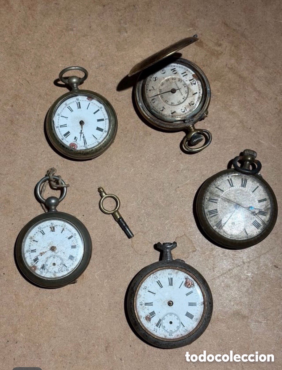 Relojes de bolsillo: Lote relojes de bolsillo para reparar o piezas