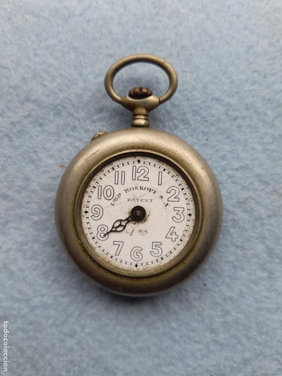 Relojes de bolsillo: Reloj de Bolsillo Marca Louis Roskopf. Con caja de metal.