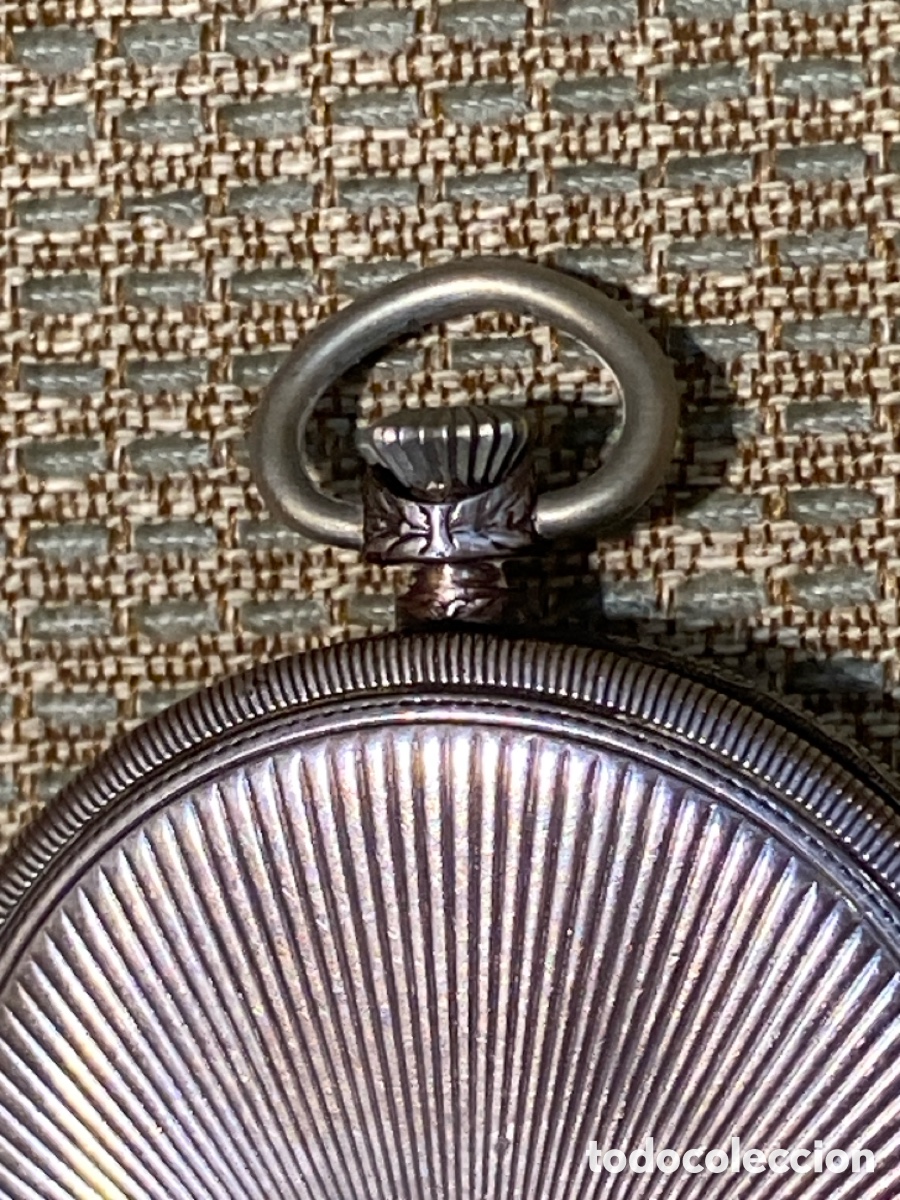 Relojes de bolsillo: Reloj Bolsillo de Plata con marcas Funcionando - Foto 6