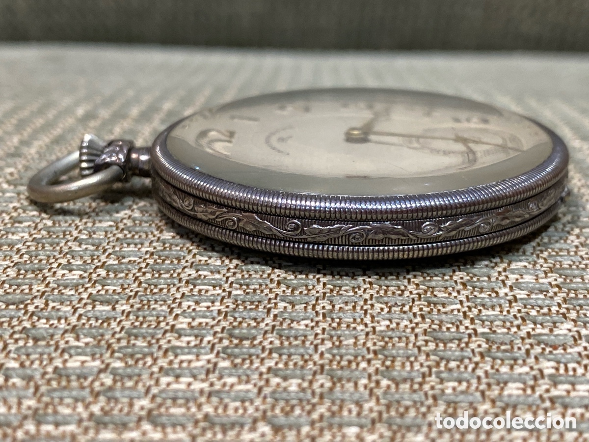 Relojes de bolsillo: Reloj Bolsillo de Plata con marcas Funcionando - Foto 14