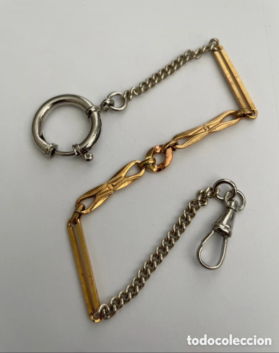 Relojes de bolsillo: Antigua leontina para reloj de bolsillo (A5)