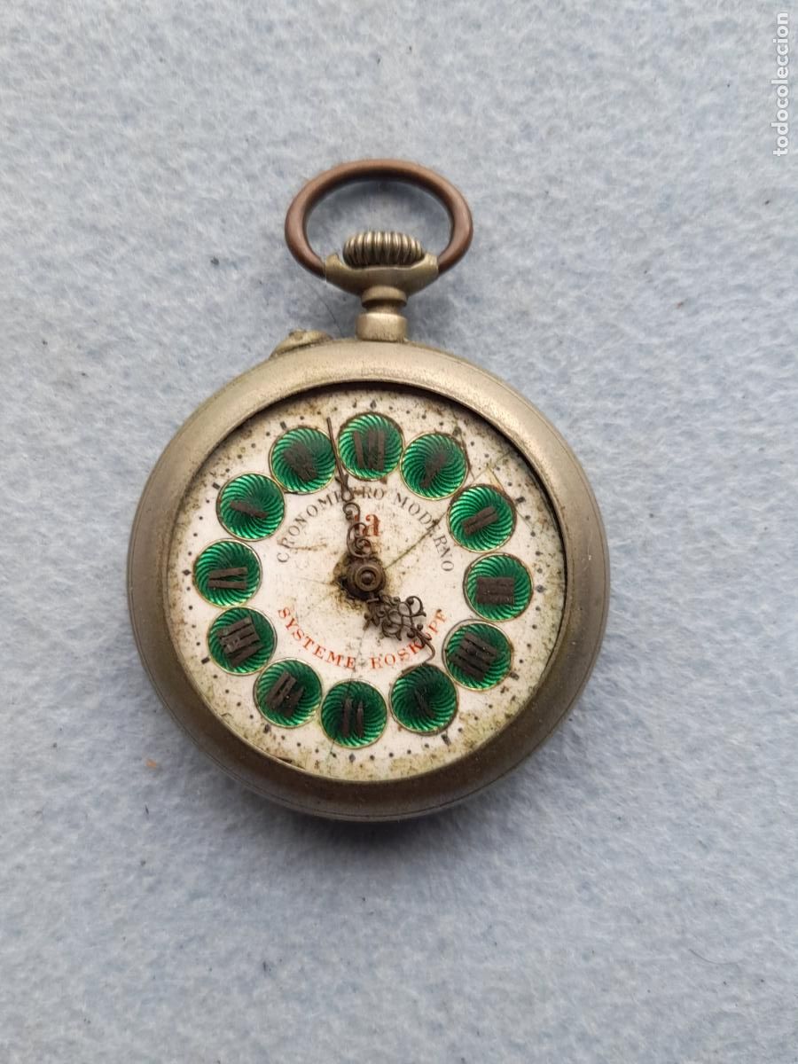 Pocket watches: Reloj de Bolsillo Marca Cron&oacute;metro Moderno. Sistema Roskopf. Cantabria. Ir&uacute;n. Carredano.