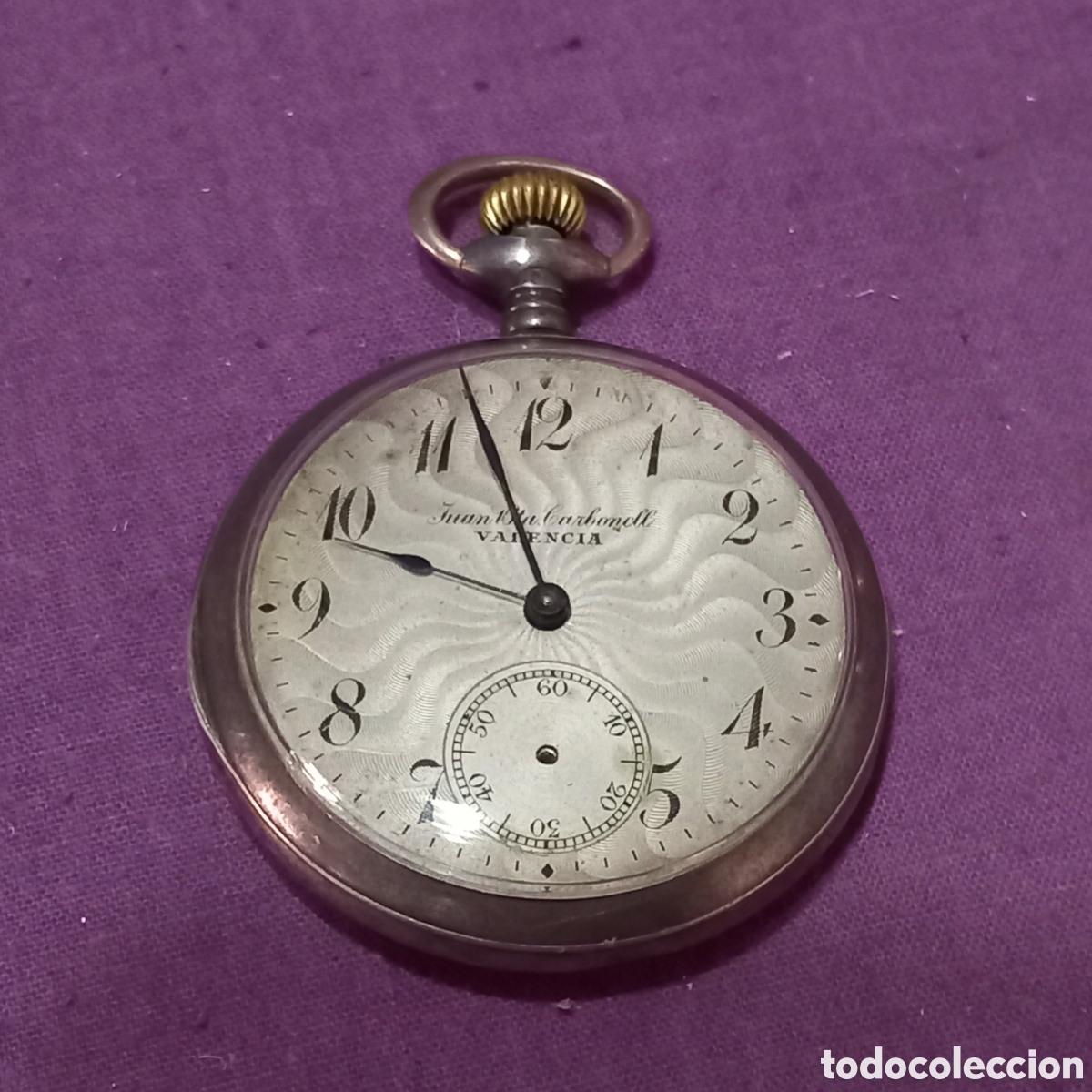 Relojes de bolsillo: ANTIGUO RELOJ/JUAN BAUTISTA CARBONELL-VALENCIA(A&Ntilde;OS 30's)PLATA 900