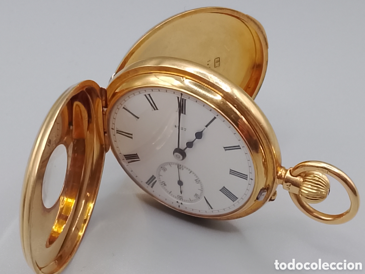 Orologi da taschino: RELOJ DE ORO MACIZO 18K DE FINALES DEL SIGLO XIX DE LA FABRICA &rdquo;ARMY & NAVY COOPERATIVE SOCIETY&rdquo;