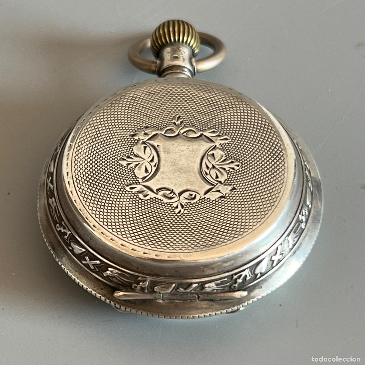 Relojes de bolsillo: Reloj de bolsillo de plata contrastada. Ancre de 15 Rubis. 3 tapas.