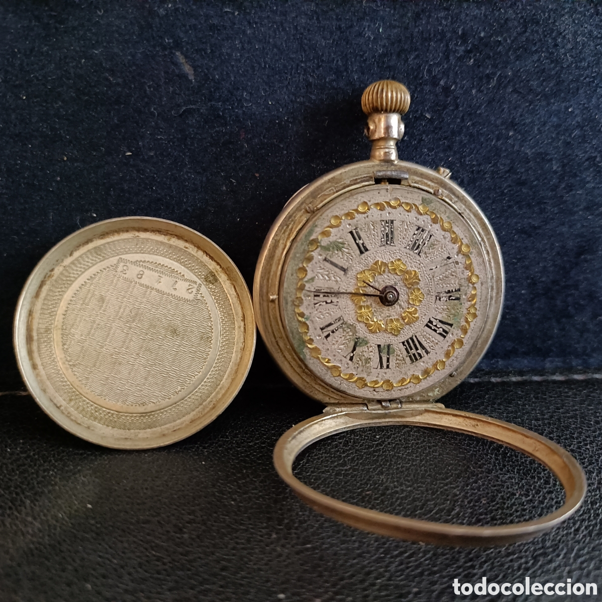 Relojes de bolsillo: Reloj de bolsillo carga manual, no funciona.