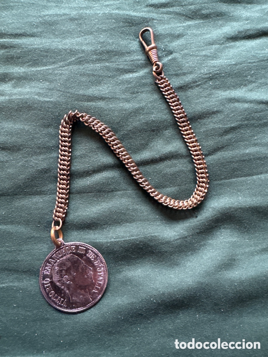 Relojes de bolsillo: Antigua leontina para reloj de bolsillo (A16)