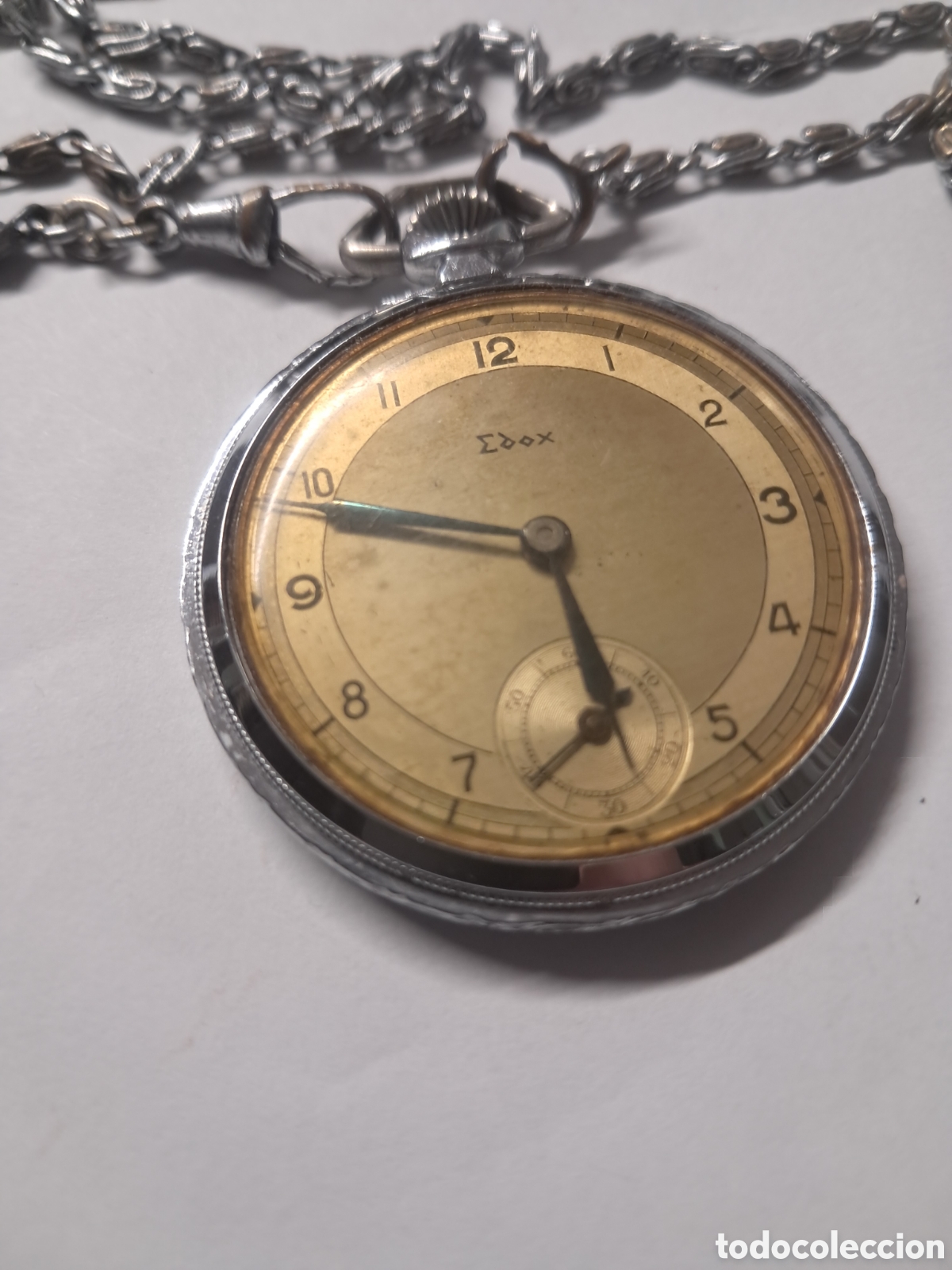 Relojes de bolsillo: Reloj bolsillo Edox,artdeco, funciona - Foto 1