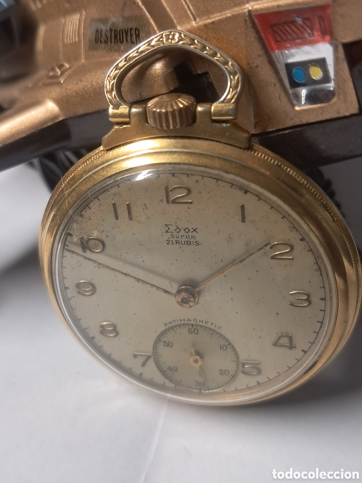 Relojes de bolsillo: Reloj bolsillo Edox supra. Artdeco. Funciona