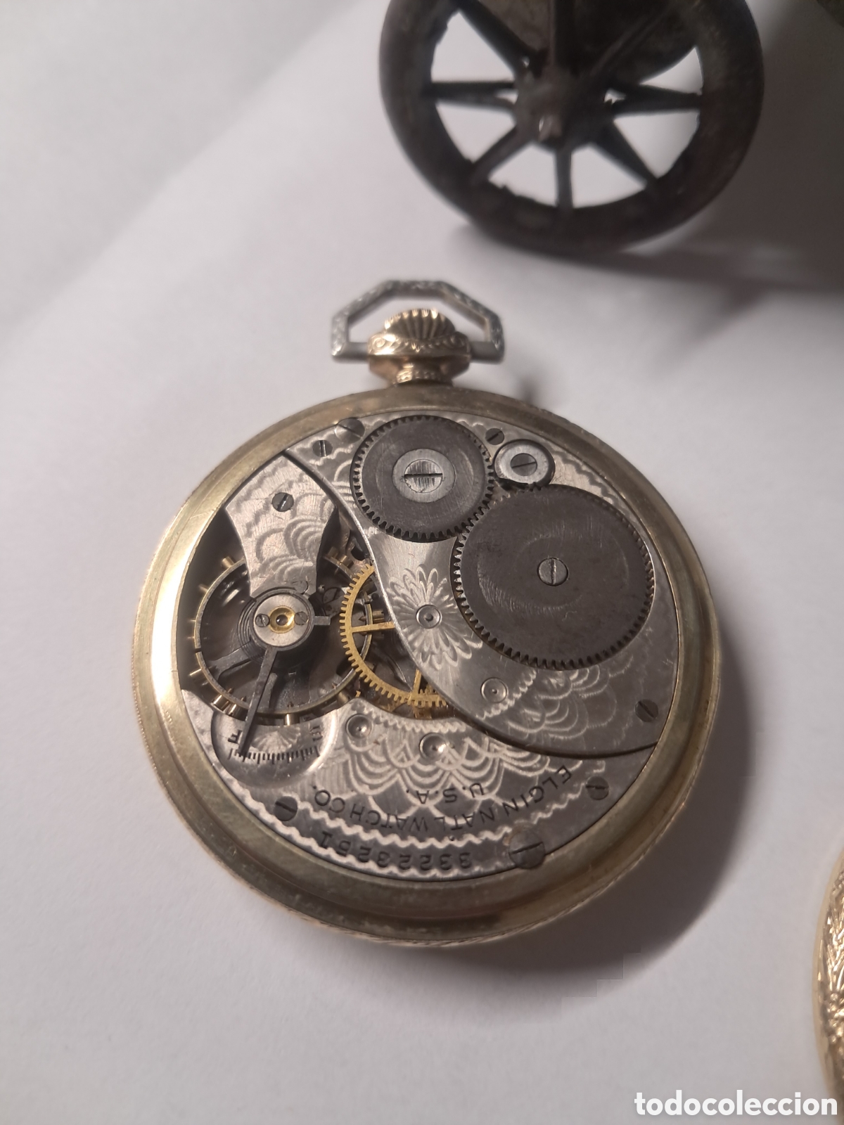 Relojes de bolsillo: Reloj bolsillo, ELGIN artdeco, funciona - Foto 5