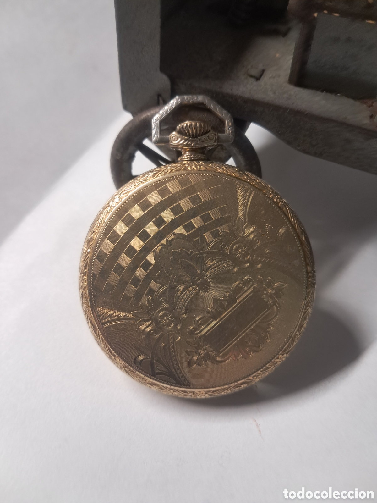 Relojes de bolsillo: Reloj bolsillo, ELGIN artdeco, funciona - Foto 6