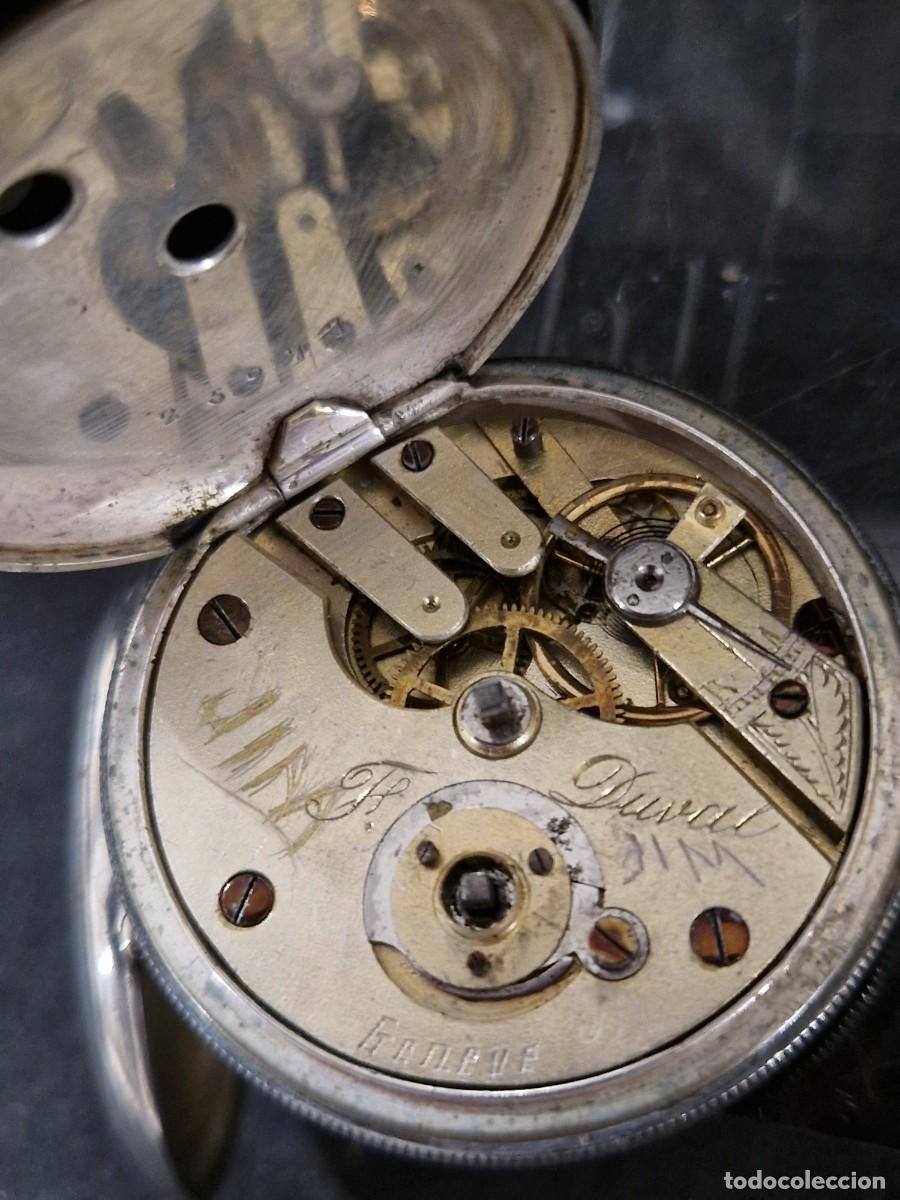 Relojes de bolsillo: Reloj de bolsillo de plata funciona con su llave. - Foto 4