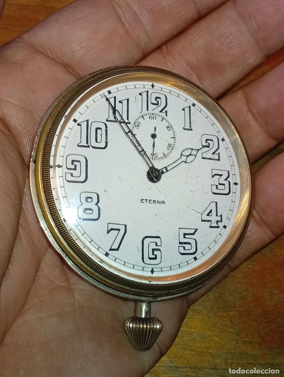 Relojes de bolsillo: BONITO RELOJ ETERNA DE VIAJE O SALPICADERO SWISS MADE 15 RUBIES A&Ntilde;OS 40