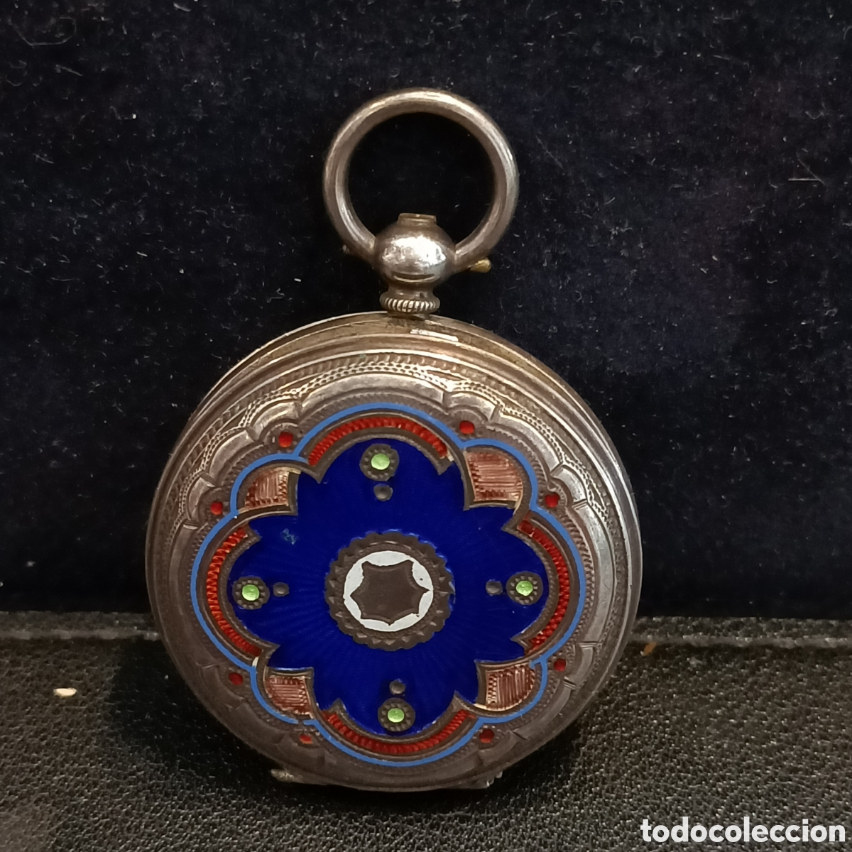 Relojes de bolsillo: Reloj de bolsillo Geneve, esmaltes en la tapa.